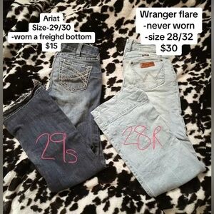 Wrangler jeans to the right